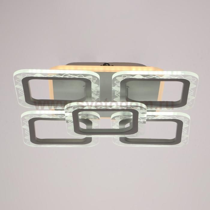 Люстра с ПДУ 10028/5WT LED 94Вт 3000-6000К диммер белый 41х41х9 см
