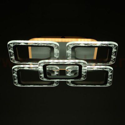 Люстра с ПДУ 10028/5WT LED 94Вт 3000-6000К диммер белый 41х41х9 см