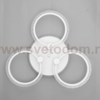 Люстра с ПДУ 10029/3WT LED 76Вт 3000-6000К диммер белый 60х60х8 см