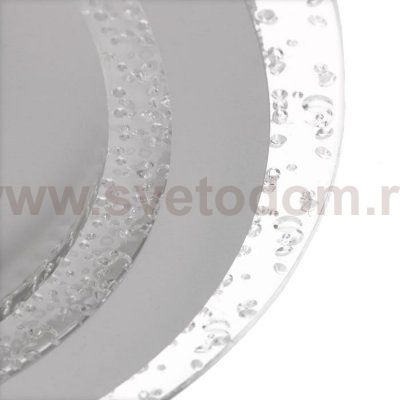 Люстра с ПДУ 10031/1 LED 85Вт 3000-6000К диммер белый-прозрачный 39х39х5 см