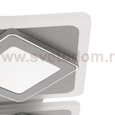 Люстра с ПДУ 10036/4 LED 120Вт 3000-6000К диммер 3D подсветка белый 59х59 см