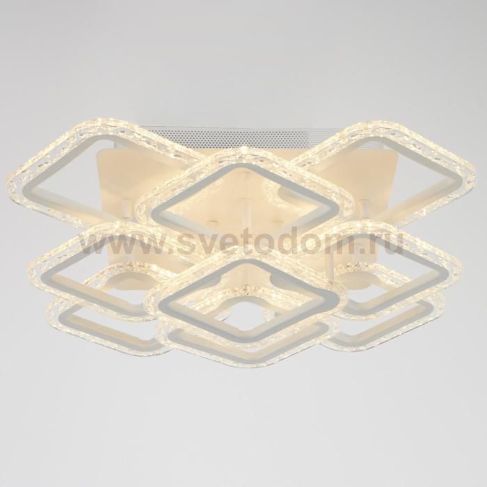 Люстра с ПДУ 10018/9WT LED 162Вт 3000-6000К диммер белый 50х50 см