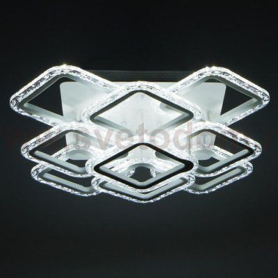 Люстра с ПДУ 10018/9WT LED 162Вт 3000-6000К диммер белый 50х50 см