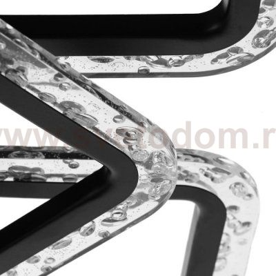 Люстра с ПДУ 10018/9BK LED 162Вт 3000-6000К диммер черный 50х50 см