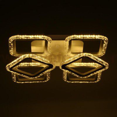 Люстра с ПДУ 10018/6WT LED 108Вт 3000-6000К диммер белый 42х42 см