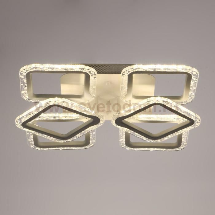 Люстра с ПДУ 10018/6WT LED 108Вт 3000-6000К диммер белый 42х42 см