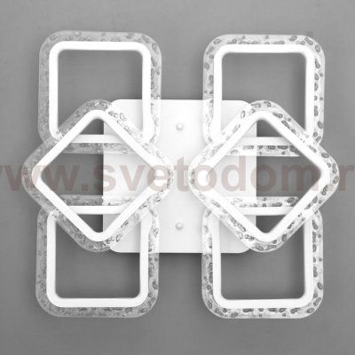 Люстра с ПДУ 10018/6WT LED 108Вт 3000-6000К диммер белый 42х42 см