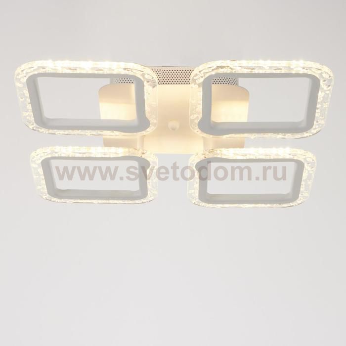 Люстра с ПДУ 10018/4WT LED 72Вт 3000-6000К диммер белый 38х38 см