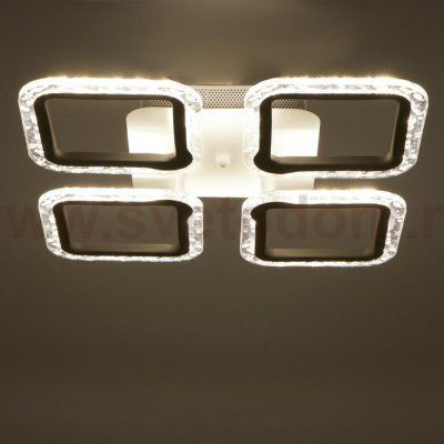 Люстра с ПДУ 10018/4WT LED 72Вт 3000-6000К диммер белый 38х38 см
