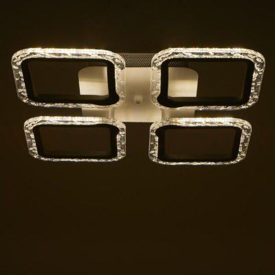 Люстра с ПДУ 10018/4WT LED 72Вт 3000-6000К диммер белый 38х38 см