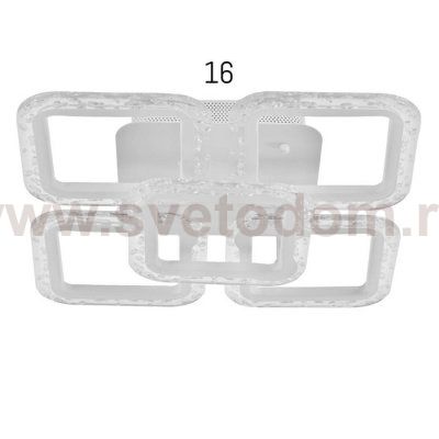 Люстра с ПДУ 10018/5WT LED 90Вт 3000-6000К диммер белый 38х38 см