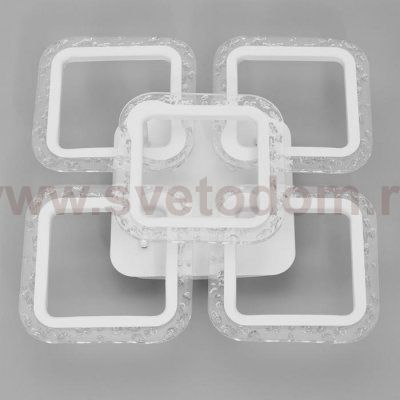 Люстра с ПДУ 10018/5WT LED 90Вт 3000-6000К диммер белый 38х38 см