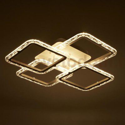 Люстра с ПДУ 10019/4WT LED 120Вт 3000-6000К диммер белый 58х58 см