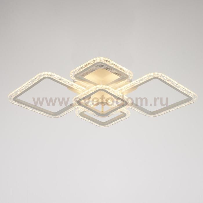 Люстра с ПДУ 10020/5WT LED 114Вт 3000-6000К диммер белый 71х50 см