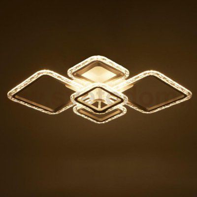 Люстра с ПДУ 10020/5WT LED 114Вт 3000-6000К диммер белый 71х50 см