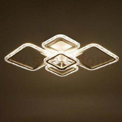 Люстра с ПДУ 10020/5WT LED 114Вт 3000-6000К диммер белый 71х50 см