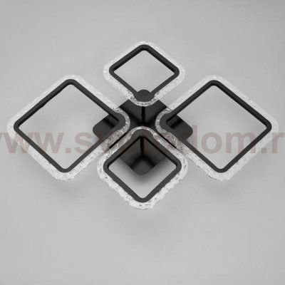 Люстра с ПДУ 10020/4BK LED 96Вт 3000-6000К диммер черный 71х50 см