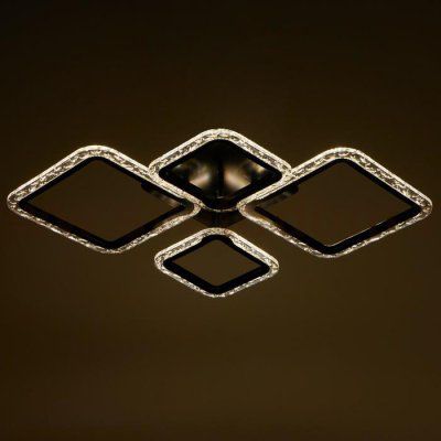 Люстра с ПДУ 10020/4BK LED 96Вт 3000-6000К диммер черный 71х50 см