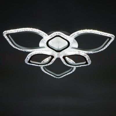 Люстра с ПДУ 10021/6WT LED 145Вт 3000-6000К диммер белый 61х61 см