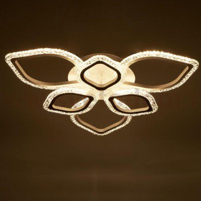 Люстра с ПДУ 10021/6WT LED 145Вт 3000-6000К диммер белый 61х61 см