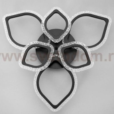 Люстра с ПДУ 10021/6BK LED 145Вт 3000-6000К диммер черный 61х61 см