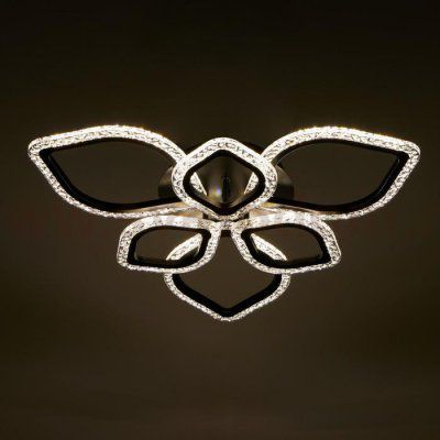 Люстра с ПДУ 10021/6BK LED 145Вт 3000-6000К диммер черный 61х61 см