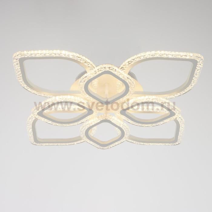 Люстра с ПДУ 10021/8WT LED 152Вт 3000-6000К диммер белый 66х66 см