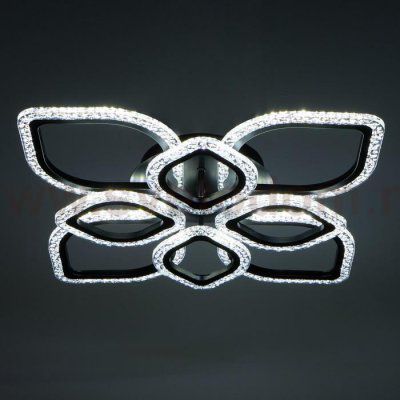 Люстра с ПДУ 10021/8BK LED 152Вт 3000-6000К диммер черный 66х66 см