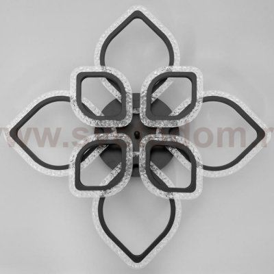 Люстра с ПДУ 10021/8BK LED 152Вт 3000-6000К диммер черный 66х66 см