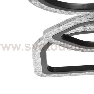 Люстра с ПДУ 10021/8BK LED 152Вт 3000-6000К диммер черный 66х66 см