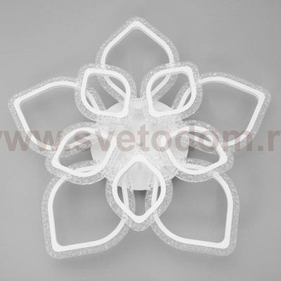 Люстра с ПДУ 10021/10WT LED 190Вт 3000-6000К диммер белый 70х70 см