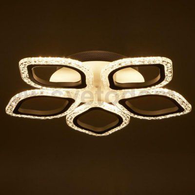 Люстра с ПДУ 10021/5WT LED 76Вт 3000-6000К диммер белый 48х48 см