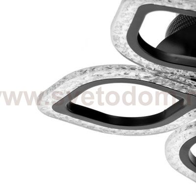 Люстра с ПДУ 10021/5BK LED 76Вт 3000-6000К диммер черный 48х48 см