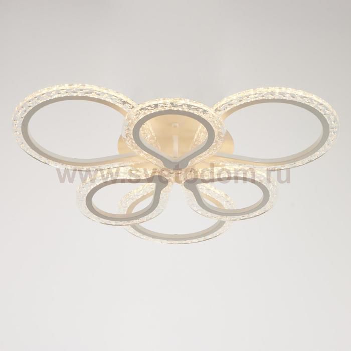 Люстра с ПДУ 10022/6WT LED 120Вт 3000-6000К диммер белый 60х60 см