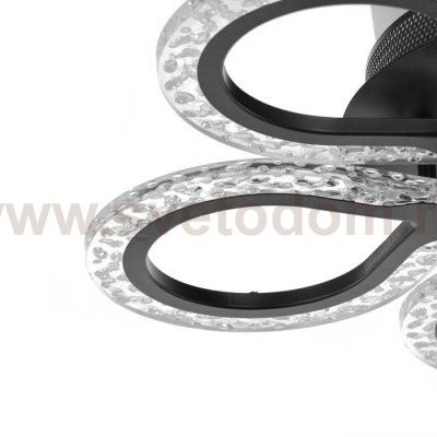 Люстра с ПДУ 10022/5BK LED 80Вт 3000-6000К диммер черный 52х52 см