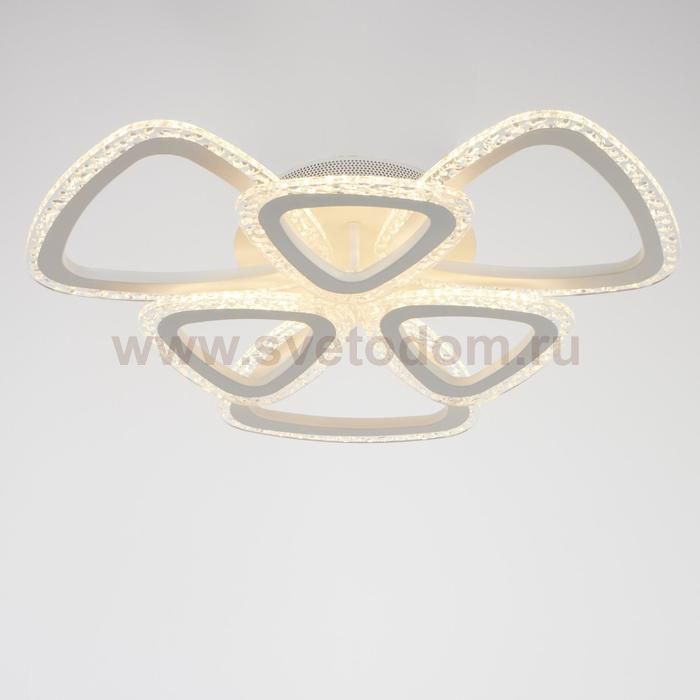 Люстра с ПДУ 10023/6WT LED 126Вт 3000-6000К диммер белый