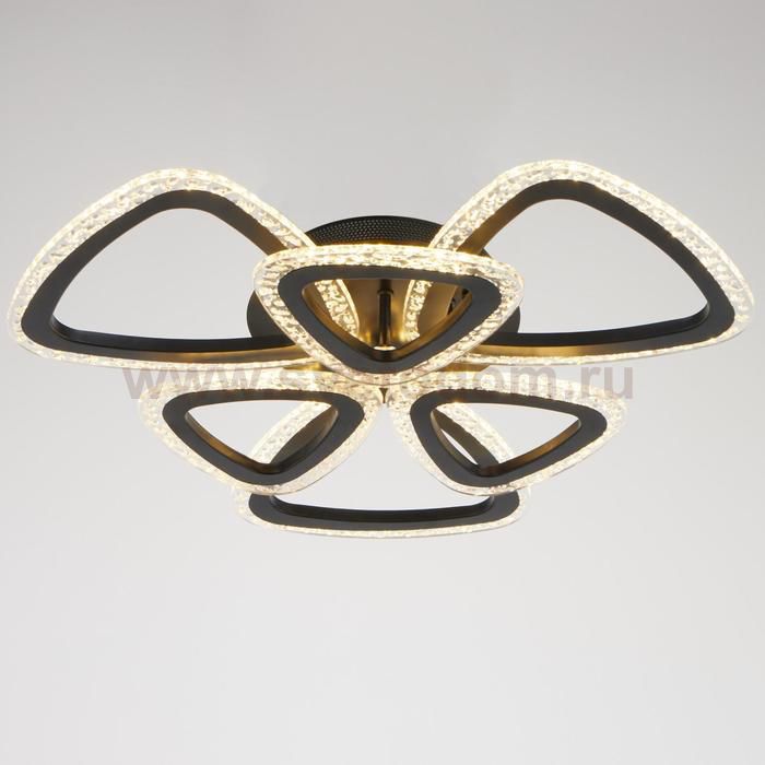 Люстра с ПДУ 10023/6BK LED 126Вт 3000-6000К диммер черный