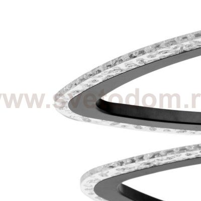 Люстра с ПДУ 10023/4BK LED 104Вт 3000-6000К диммер черный 60х60 см