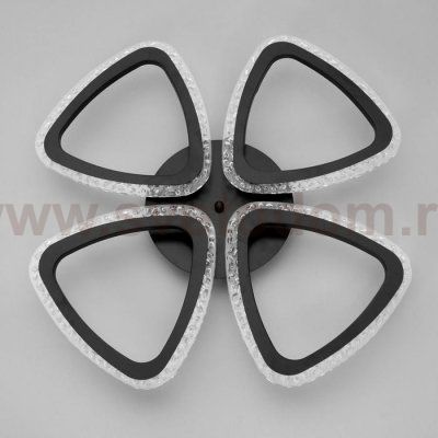 Люстра с ПДУ 10023/4BK LED 104Вт 3000-6000К диммер черный 60х60 см