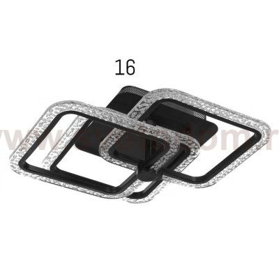 Люстра с ПДУ 10023/3BK LED 96Вт 3000-6000К диммер черный 45х43 см