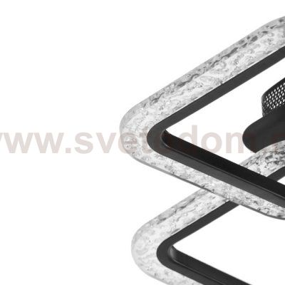 Люстра с ПДУ 10023/4BK LED 96Вт 3000-6000К диммер черный 52х52 см