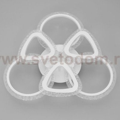 Люстра с ПДУ 10024/6WT LED 120Вт 3000-6000К диммер белый 55х55 см