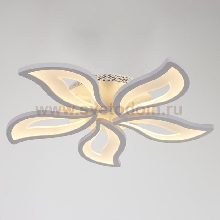 Люстра с ПДУ 10029/5WT LED 140Вт 3000-6000К диммер белый 75х75 см