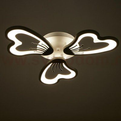 Люстра с ПДУ 10031/3WT LED 72Вт 3000-6000К диммер белый 62х62 см