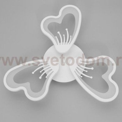 Люстра с ПДУ 10031/3WT LED 72Вт 3000-6000К диммер белый 62х62 см