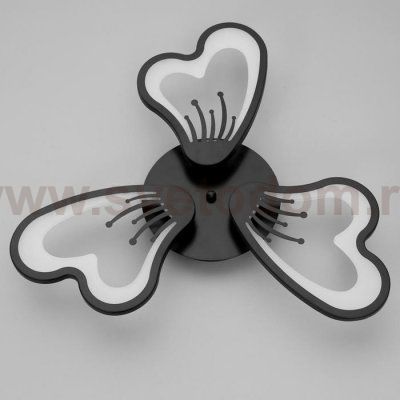 Люстра с ПДУ 10031/3BK LED 72Вт 3000-6000К диммер черный 62х62 см