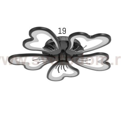 Люстра с ПДУ 10031/5BK LED 120Вт 3000-6000К диммер черный 62х62 см