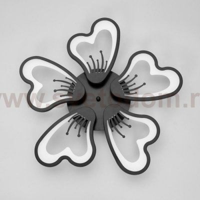 Люстра с ПДУ 10031/5BK LED 120Вт 3000-6000К диммер черный 62х62 см