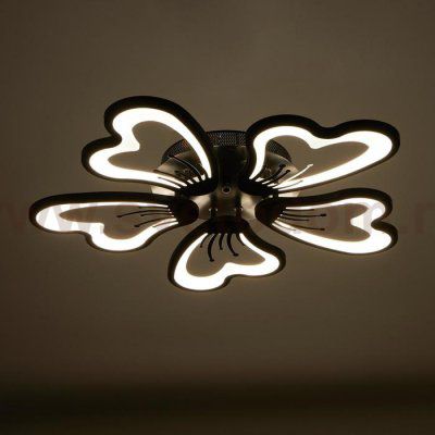 Люстра с ПДУ 10031/5BK LED 120Вт 3000-6000К диммер черный 62х62 см