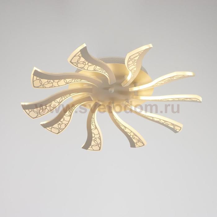 Люстра с ПДУ 10033/10WT LED 80Вт 3000-6000К диммер белый 53х53 см